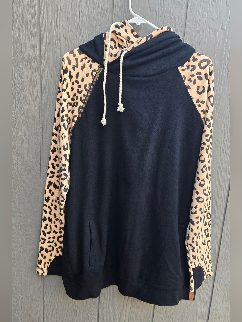 Ampersand "&" Cowl Neck Hoodie